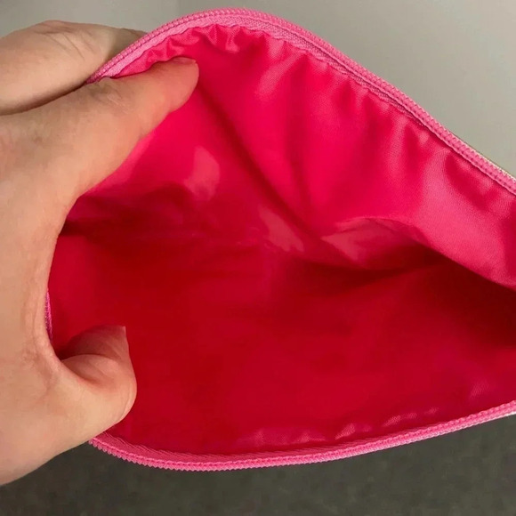 Lilly Pulitizer Estee Lauder Cosmetic bag floral pink green NWOT - Picture 5 of 5